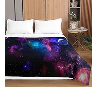 Surwin Embossed Quilted Bedspreads Single Double Super King Bed, 3D Galaxy Print Bedspread Quilt Bed Throws Blanket Lightweight Coverlet Microfiber All Season Comforter (Planet,230x280cm)