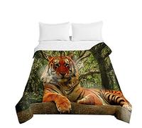 Surwin Embossed Quilted Bedspreads Single Double Super King Bed Size, Tiger Bedspread Quilt Sofa Throws Blanket Lightweight Coverlet Microfiber Comforter Bed Sheet (forest,230 * 280cm)