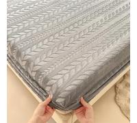 Surwin Fitted Sheets 25cm Deep Pocket, Wheat Ear Jacquard Microfibre Single Double King Bed Sheets, Modern Soft Fitted Sheet, Anti-Wrinkle Easy Care Bedding & Bedsheets (Beige,90x200cm)