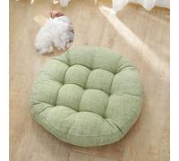 Surwin Floor Cushion Round, Thicken Chair Cushions Tatami Seat Cushions, Yoga Meditation Cushions Floor Pillow for Living Room Balcony Office Outdoor Garden (42cm,sage green)
