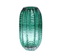 Surwin Flower Vase, Clear Glass Vase for Flowers for Rustic Home Decor, Decorative Crystal Vases for Modern Farmhouse Wedding Centerpieces Living Room Kitchen Office (green - oval)