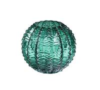 Surwin Flower Vase, Clear Glass Vase for Flowers for Rustic Home Decor, Decorative Crystal Vases for Modern Farmhouse Wedding Centerpieces Living Room Kitchen Office (green - round)