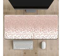 Surwin Gaming Mouse Pad, 3D Marble Large Mouse Pad Gaming Mouse Mat with Anti-Slip Base, Washable Desk Mat Long Gaming Mat for Keyboard Computer Laptop (Pink Polka Dots,300x600mm)