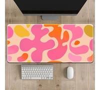 Surwin Gaming Mouse Pad, 3D Marble Large Mouse Pad Gaming Mouse Mat with Anti-Slip Base, Washable Desk Mat Long Gaming Mat for Keyboard Computer Laptop (Pink Camouflage,300x600mm)