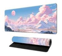Surwin Gaming Mouse Pad Large Computer Mouse Pad, Gaming Mouse Mat with Anti-Slip Base, Canyon print Desk Mats Long Mousepad for Keyboard Laptop Home Office Table (Snowy Mountains,600x300mm)