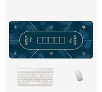 Surwin Gaming Mouse Pad, Large Computer Mouse Pad, Gaming Mouse Mat with Anti-Slip Base, Texas Hold'em Style Desk Mats Long Mousepad for Keyboard Laptop Home Office Table (Dark Blue,900x400mm)