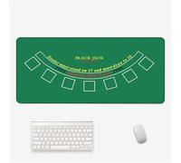 Surwin Gaming Mouse Pad, Large Computer Mouse Pad, Gaming Mouse Mat with Anti-Slip Base, Texas Hold'em Style Desk Mats Long Mousepad for Keyboard Laptop Home Office Table (Green 3,900x400mm)