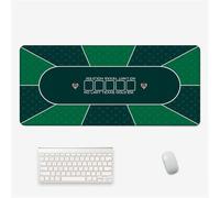 Surwin Gaming Mouse Pad, Large Computer Mouse Pad, Gaming Mouse Mat with Anti-Slip Base, Texas Hold'em Style Desk Mats Long Mousepad for Keyboard Laptop Home Office Table (Green,800x300mm)