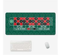 Surwin Gaming Mouse Pad, Large Computer Mouse Pad, Gaming Mouse Mat with Anti-Slip Base, Texas Hold'em Style Desk Mats Long Mousepad for Keyboard Laptop Home Office Table (Dark Green,800x300mm)