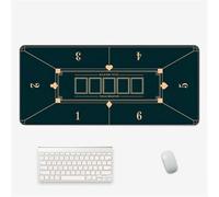 Surwin Gaming Mouse Pad, Large Computer Mouse Pad, Gaming Mouse Mat with Anti-Slip Base, Texas Hold'em Style Desk Mats Long Mousepad for Keyboard Laptop Home Office Table (Black,700x300mm)