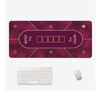 Surwin Gaming Mouse Pad, Large Computer Mouse Pad, Gaming Mouse Mat with Anti-Slip Base, Texas Hold'em Style Desk Mats Long Mousepad for Keyboard Laptop Home Office Table (Red,900x400mm)