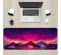 Surwin Gaming Mouse Pad Violet Landscape Large Mouse Pad Gaming Mouse Mat with Anti-Slip Base, Washable Desk Mat Long Gaming Mat for Keyboard Computer Laptop (A,500x1000mm)