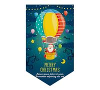 Surwin Japanese Noren Door Curtain Panel Eyelet Linen, Door Curtain Short Drop Sheer for Window Light-Filtering for Sushi Restaurant Kitchen Up to 59 cm - 260 cm & Above (Christmas Print 2,20 * 30cm)