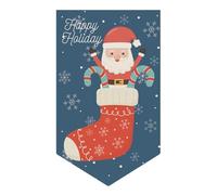 Surwin Japanese Noren Door Curtain Panel Eyelet Linen, Door Curtain Short Drop Sheer for Window Light-Filtering for Sushi Restaurant Kitchen Up to 59 cm - 260 cm & Above (Christmas Print 3,20 * 30cm)