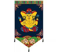 Surwin Japanese Noren Door Curtain Panel Eyelet Linen, Door Curtain Short Drop Sheer for Window Light-Filtering for Sushi Restaurant Kitchen Up to 59 cm - 260 cm & Above (Retro Style 9,40 * 60cm)