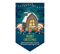 Surwin Japanese Noren Door Curtain Panel Eyelet Linen, Door Curtain Short Drop Sheer for Window Light-Filtering for Sushi Restaurant Kitchen Up to 59 cm - 260 cm & Above (Christmas Print 7,20 * 30cm)