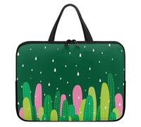Surwin Laptop Sleeve Case with Handle, 3D Cactus Pattern Laptop Sleeve Bag Waterproof Computer Covers for Laptops, Laptop Cover Bag with Zipper Notebook Laptop Case (10 inch,Pink Cactus)