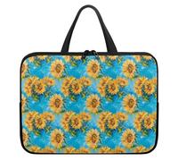 Surwin Laptop Sleeve Case with Handle, 3D Sunflower Pattern Laptop Sleeve Bag Waterproof Computer Covers for Laptops, Laptop Cover Bag with Zipper Notebook Laptop Case (12 inch,Yellow Sunflower)