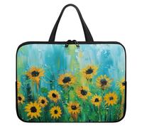 Surwin Laptop Sleeve Case with Handle, 3D Sunflower Pattern Laptop Sleeve Bag Waterproof Computer Covers for Laptops, Laptop Cover Bag with Zipper Notebook Laptop Case (15 inch,Helianthus)