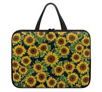 Surwin Laptop Sleeve Case with Handle, 3D Sunflower Pattern Laptop Sleeve Bag Waterproof Computer Covers for Laptops, Laptop Cover Bag with Zipper Notebook Laptop Case (13 inch,Watercolor)