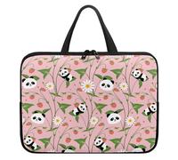 Surwin Laptop Sleeve Case with Handle,Strawberry Pattern Computer Covers for Laptops Waterproof Laptop Cover Bag with Zipper Laptop Briefcase Bag Durable Laptop Sleeve (15 inch,White Daisy)