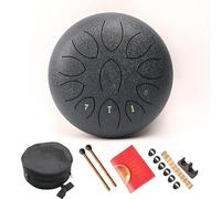 Surwin Mini Chakra Drum for Music and Meditation with Mallets, 8-Inch with Navy Blue Approach.