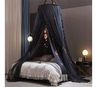 Surwin Mosquito Net for Bed, Double Layer Bed Canopy for Girls Boys Universal Mosquito Mesh Net Sheer Curtain Easy Installation Large Dome Hanging Bed Net for Single Double Size Bed (Love)