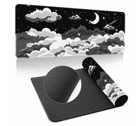 Surwin Mouse Pad Large, 3D Clouds Print Gaming Mouse Pad Mouse Pads Thickness 3mm Gaming Mouse Mat with Non Slip Rubber Base Desk Mat Long Gaming Mat for Office Work (Twinkling Star,500x1000mm)