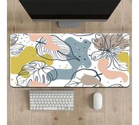 Surwin Mouse Pad Large, Cartoon Leaf Pattern Gaming Mouse Pad Mouse Pads Thickness 3mm Gaming Mouse Mat with Non Slip Rubber Base Desk Mat Long Gaming Mat Washable (400x800mm,Cartoon)