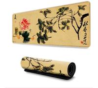 Surwin Mouse Pad Large, Chinese Style Gaming Mouse Pad Mouse Pads Thickness 3mm Gaming Mouse Mat with Non Slip Rubber Base Desk Mat Long Gaming Mat for Office Work (300x900mm,Chinese Style)