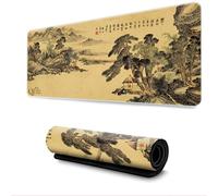 Surwin Mouse Pad Large, Chinese Style Gaming Mouse Pad Mouse Pads Thickness 3mm Gaming Mouse Mat with Non Slip Rubber Base Desk Mat Long Gaming Mat for Office Work (400x800mm,Mountain View)
