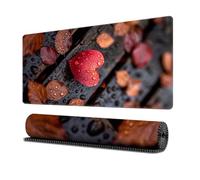Surwin Mouse Pad Large, Love Heart Pattern Gaming Mouse Pad Mouse Pads Gaming Mouse Mat with Non Slip Rubber Base Desk Mat Long Gaming Mat Washable for Office Work (400x800mm,Fallen Leaves)