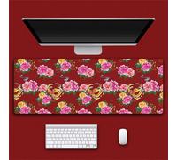 Surwin Mouse Pad Large, Peony Flower Pattern Gaming Mouse Pad Mouse Pads Thickness 3mm Gaming Mouse Mat with Non Slip Rubber Base Desk Mat Long Gaming Mat Washable (Floral,300x800mm)