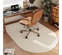 Surwin Office Chair Mat, Linen Weaving Thick Carpet Protector Chair Mat, Anti-Scratch Non-Slip Floor Protector, Floor Mats for Wood/Tile Protection Mat for Office & Home (Beige,60x90cm)