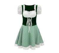 Surwin Oktoberfest Outfit Women Dirndl, Bavarian Traditional Costume Maid Uniform Suit Cosplay Costumes, Ladies Girl Beer Dress for Halloween German Beer Festival October Festival