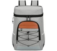 Surwin Picnic Insulated Cooler Backpack, Waterproof Leakproof Picnic Cooler Bag Rucksack Lunch Cool Bag Backpack with Bottle Opener 28L Thermal Insulated Rucksack (Light Gray B,46x32x19cm)