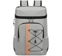 Surwin Picnic Insulated Cooler Backpack, Waterproof Leakproof Picnic Cooler Bag Rucksack Lunch Cool Bag Backpack with Bottle Opener 28L Thermal Insulated Rucksack (Light Gray D,46x32x19cm)