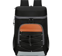 Surwin Picnic Insulated Cooler Backpack, Waterproof Leakproof Picnic Cooler Bag Rucksack Lunch Cool Bag Backpack with Bottle Opener 28L Thermal Insulated Rucksack (Black B,46x32x19cm)