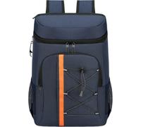 Surwin Picnic Insulated Cooler Backpack, Waterproof Leakproof Picnic Cooler Bag Rucksack Lunch Cool Bag Backpack with Bottle Opener 28L Thermal Insulated Rucksack (Navy Blue D,46x32x19cm)