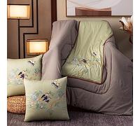 Surwin Pillow Blanket 2 In 1,Embroidered Chinese Style Soft Travel Blanket and Pillow 2 In 1, Adult Kids Airplane Blanket Back Support Cushion for Rest Sofa Office Chair (120x160cm,Butterfly)