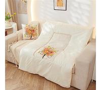 Surwin Pillow Blanket 2 In 1, Super Soft Travel Blanket and Pillow 2 In 1, Adult Kids Airplane Blanket Multifunctional Back Support Cushion for Rest Sofa Bed Office Chair (Flowers)