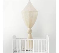 Surwin Princess Bed Canopy for Girls Boys Kids Single Double, Sequins Round Dome Bed Canopy Mosquito Net Protection Canopy Play Tent Bedroom Nursery Decoration Hanging Curtain Net (Yellow)