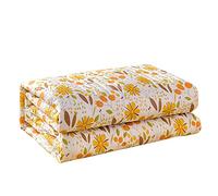 Surwin Quilted Bedspread, Washed Cotton Fabric Coverlets Quilt, Elegant Printed Single Double King Size Lightweight Easy Care Sofa Throws Blanket Patchwork Bed Sheet (Pink Plaid,200x230cm)