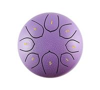 Surwin Rain Drum for Garden,6-Inch 8-Tone Chakra Drum for Rain with Pocket and Mallets, Mini Steel Tongue Drum Musical Instruments Rain Drum Outside for Meditation Sound Healing (Purple)