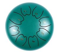 Surwin Rain Drum for Garden,6-Inch 8-Tone Chakra Drum for Rain with Pocket and Mallets, Mini Steel Tongue Drum Musical Instruments Rain Drum Outside for Meditation (Lake green)