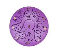 Surwin Rain Drum for Garden, Chakra Drum for Rain with Pocket and Mallets, 6in Steel Tongue Drum Musical Instruments Rain Drum Outside for Meditation Yoga Sound Healing (Dolphin Purple)