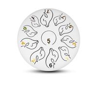 Surwin Rain Drum for Garden, Chakra Drum for Rain with Pocket and Mallets, 6in Steel Tongue Drum Musical Instruments Rain Drum Outside for Meditation Yoga Sound Healing (Dolphin White)