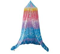 Surwin Rainbow Bed Canopy for Girls Boys Kids Single Double Bed, Round Dome Bed Canopy Mosquito Net Protection Canopy Play Tent Bedroom Nursery Decoration Hanging Curtain Net (65x270x400cm,Rainbow)