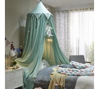 Surwin Round Dome Bed Canopy for Girls Lake Green | Mosquito Net Protection Canopy | Bedroom Nursery Decorations Hanging Curtain | Princess Play Tent