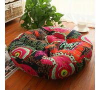 Surwin Round Floor Cushion 45cm / 55cm, Thicken Chair Cushions Tatami Seat Cushions, Yoga Meditation Cushions Floor Pillow for Living Room Balcony Office Outdoor Garden (45cm,Boho B)